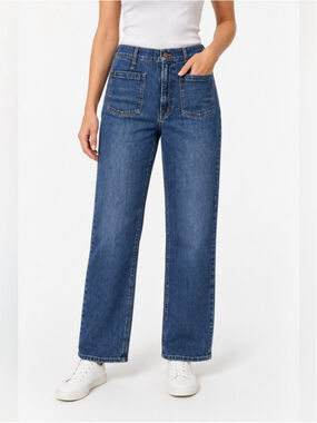 Madewell The Perfect Vintage Wide-Leg Jeans Size 31 High Rise Dark Wash